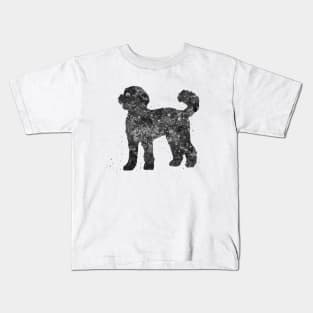 Labradoodle dog black and white Kids T-Shirt